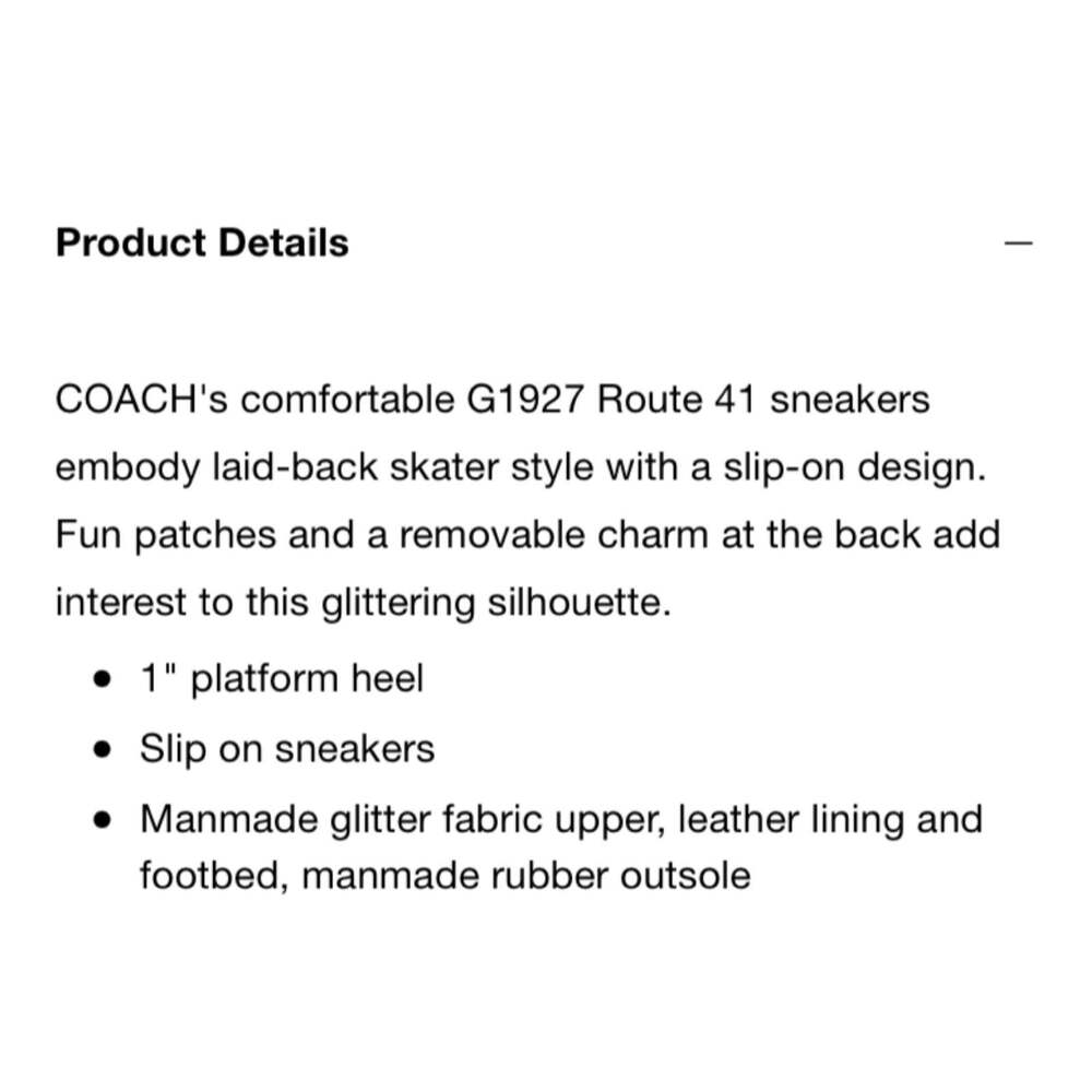 Coach Route 41 Sequin Silver Glitter Pull On Sneaker - Picture 2 of 12